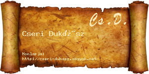 Cseri Dukász névjegykártya